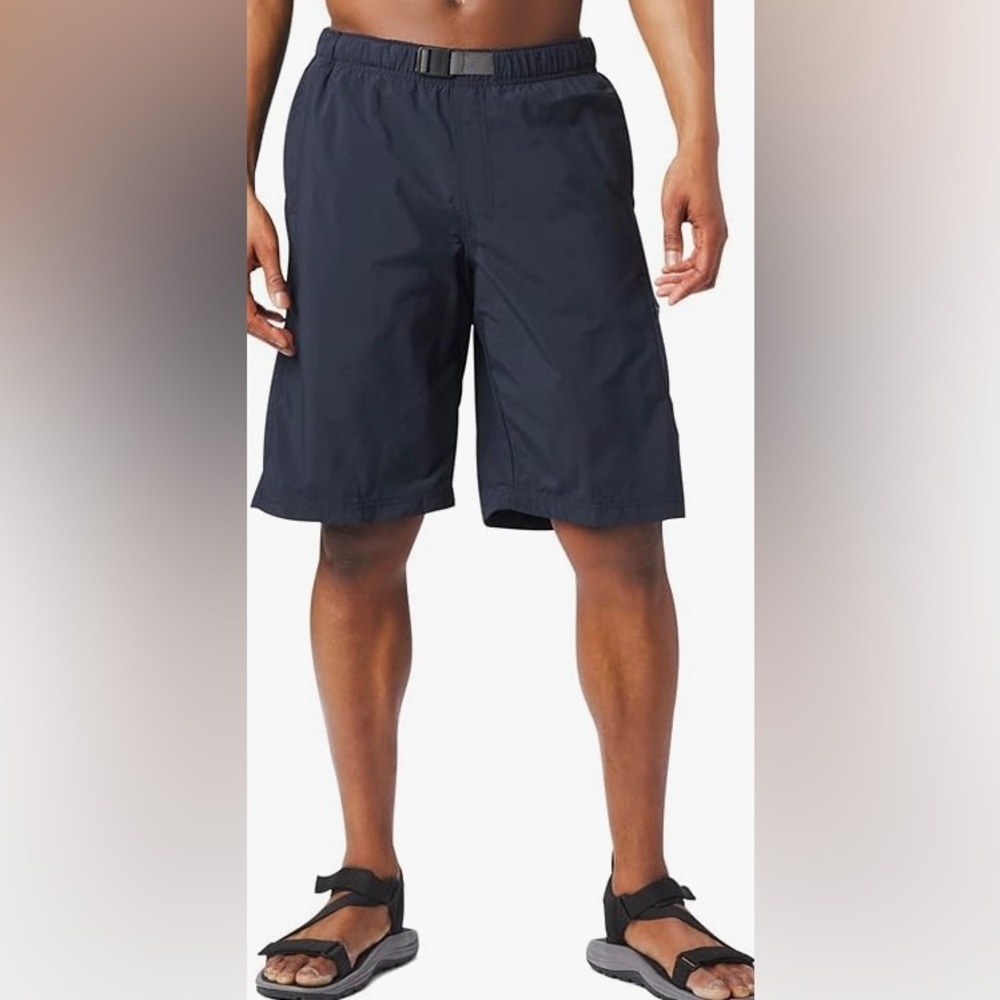 Columbia navy outdoor hiking belted shorts